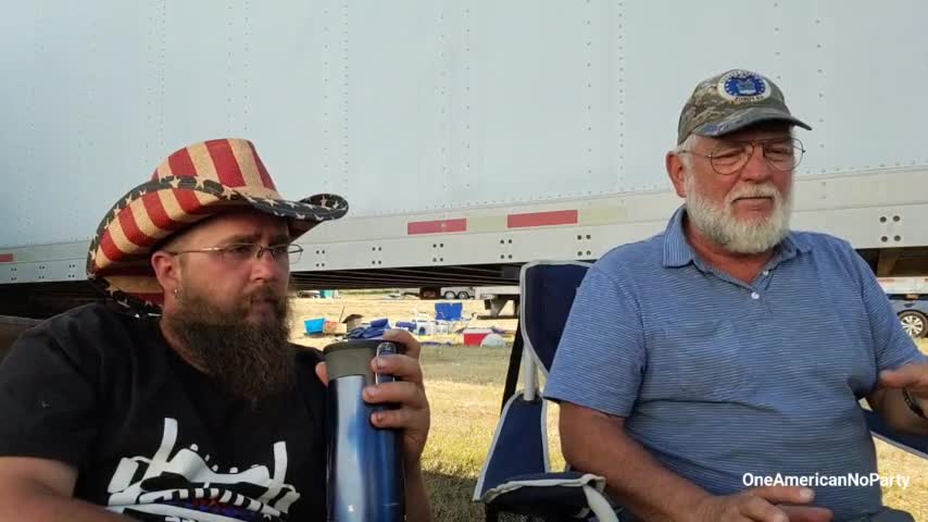 The People's Convoy- Grey Wolf and OneAmericanNoParty, Trucker chit chat-4/25/2022