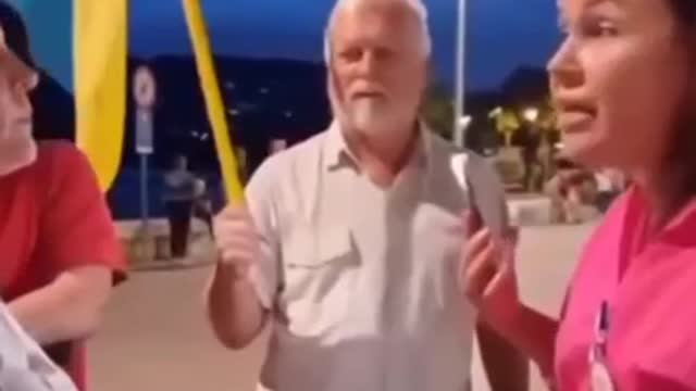 In Spain an argument broke out between Ukrainian refugees.