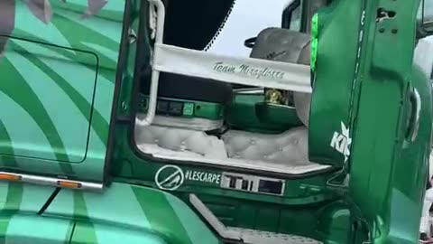 truck with interior and it's crazy sound system