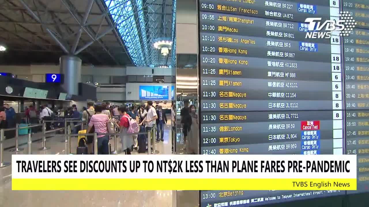 Airfares to Japan drop ahead of Taiwan's border reopening