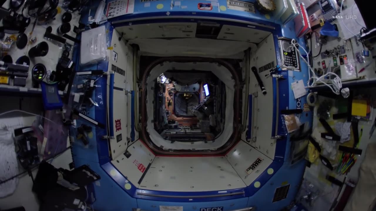 Space Station Fisheye Fly-Through 4K (Ultra HD)