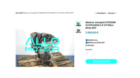 ALLOMOTEUR.COM - Moteur complet CITROEN C3 PICASSO 1.4 VTI 95cv EP3C 8FP