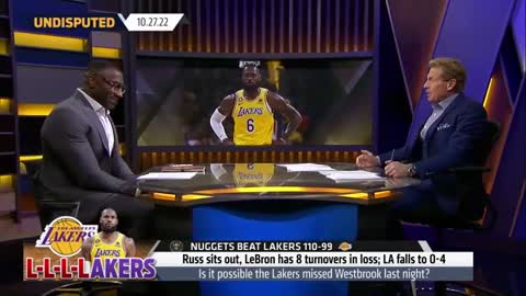 LeBron has 8 TOs in Lakers loss to Nuggets without Russell Westbrook | NBA | UNDISPUTED