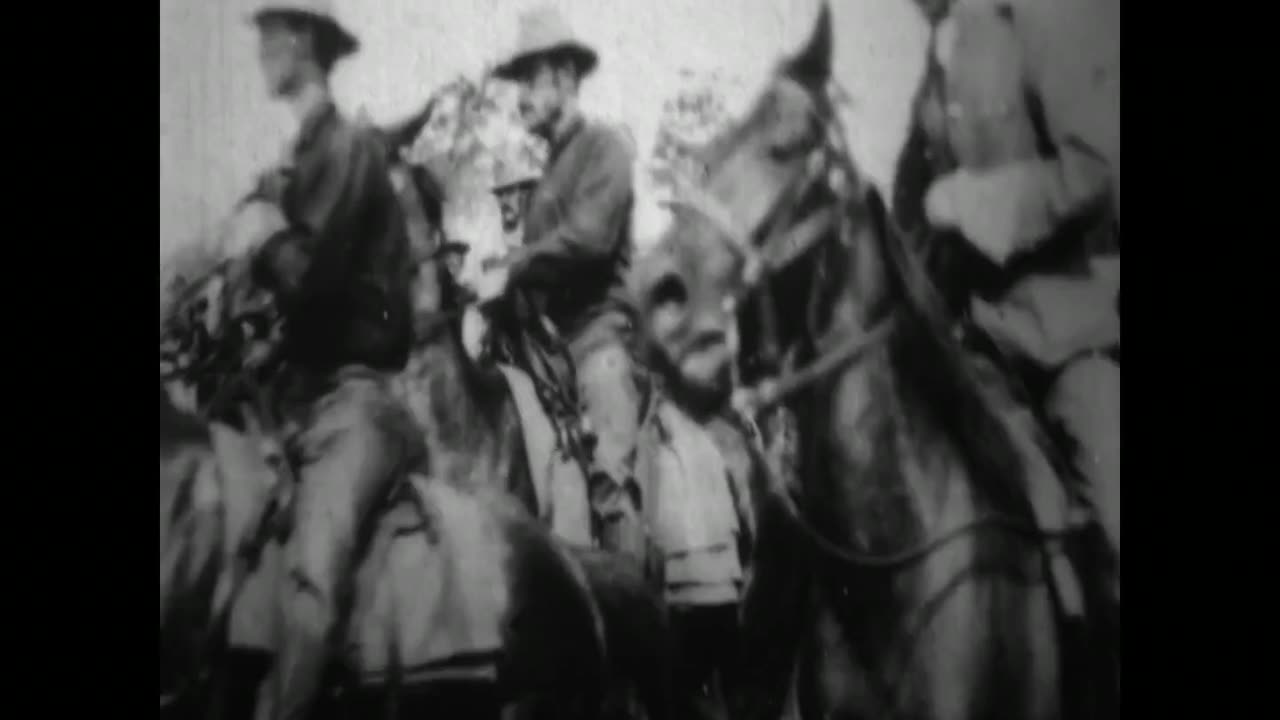 Roosevelt's Rough Riders (1898 Original Black & White Film)