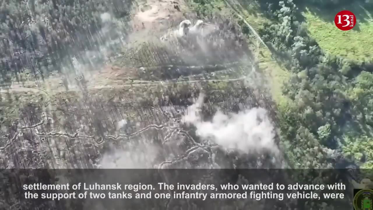 The Russians, who attacked with tanks and infantry in Lugank, were under constant fire