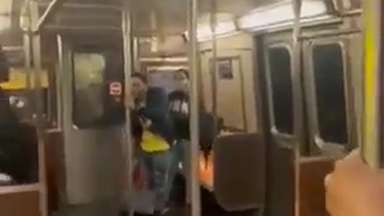 The NYC Brooklyn subway fight that ended with a man being shot.