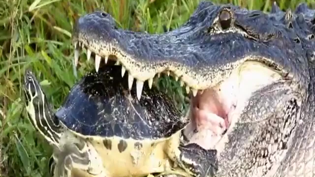 Crocodile 🐊Try to Giant swallow turtle 🐢