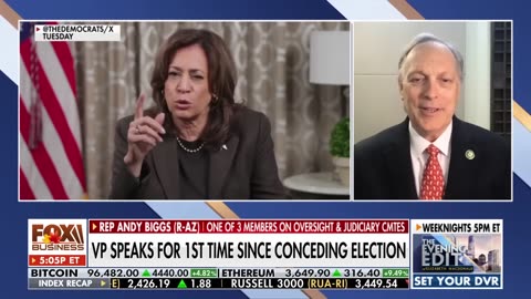 'HOLY SMOKES!': Rep. Andy Biggs dings Kamala Harris failing to manage $1.4B in campaign cash