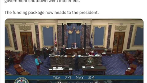 The funding package now heads to the president.