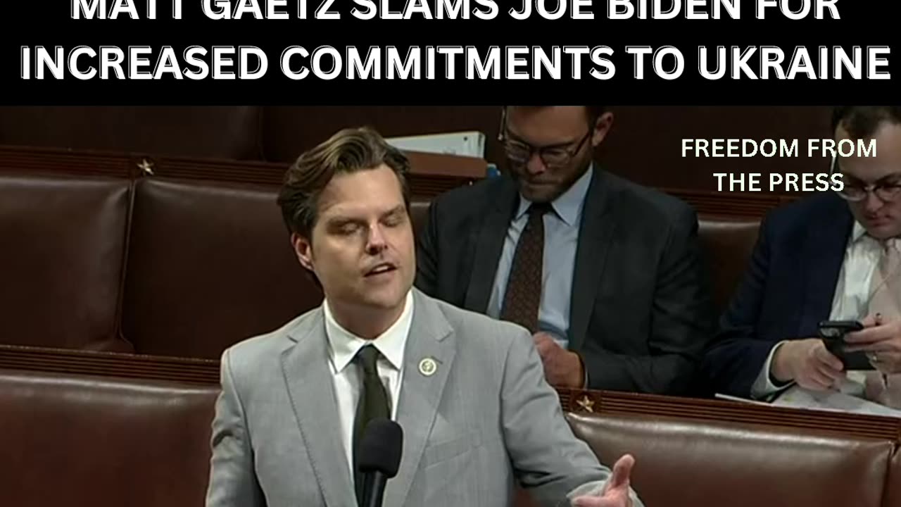 Matt Gaetz Calling for an END to Funding the Ukraine War!
