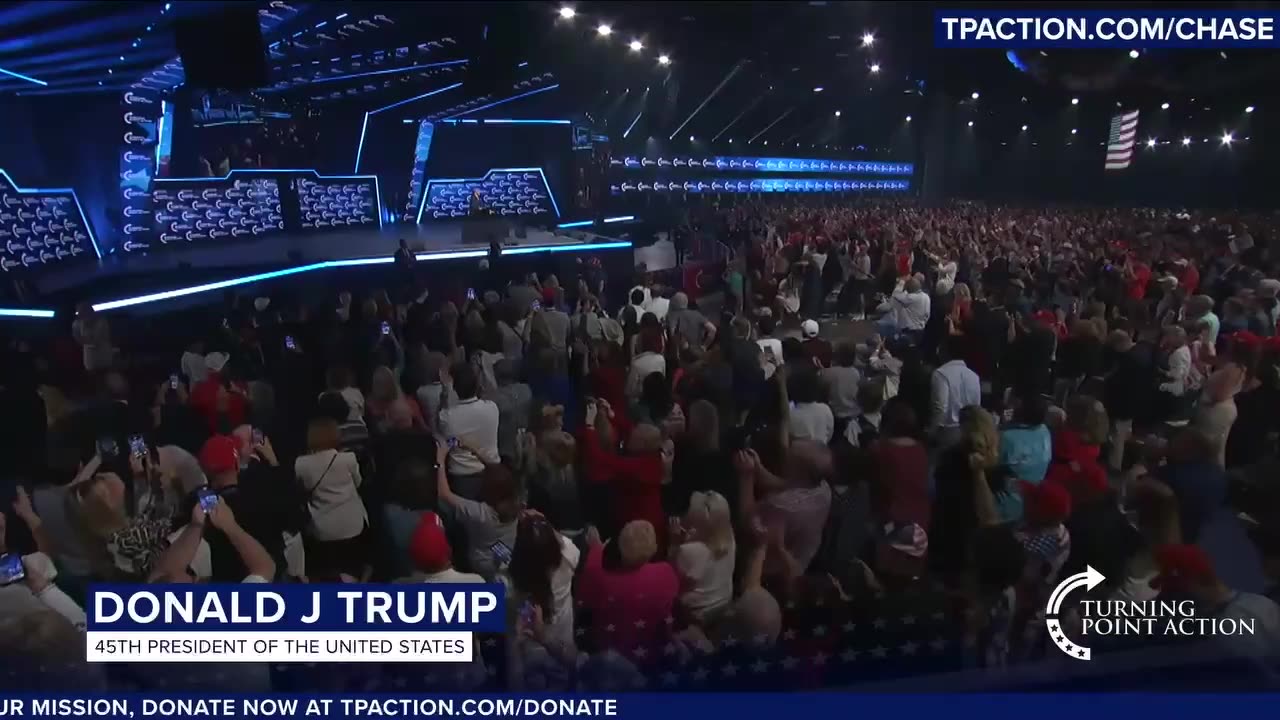 Trump on the crowd singing Happy Birthday