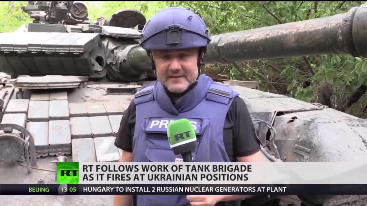 Tank Brigade In DPR As It Strikes Ukrainian NAZI Positions