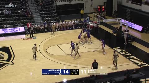 Highlights Army Men's Basketball vs. American 1-19-22