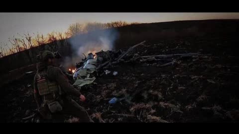 The moment of downing the russian Ka-52.