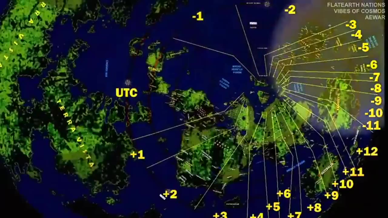 THE MOON'S FACE MIRRORS THE MAP OF FLAT EARTH