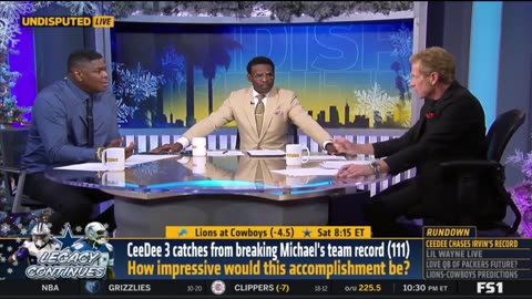 UNDISPUTED Skip Bayless reacts CeeDee 3 catches from breaking Michael's team record