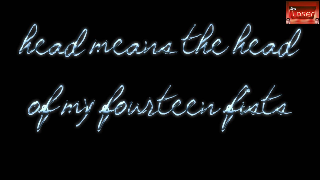 head means the head of my fourteen fists / 4sloser / my allah bless you