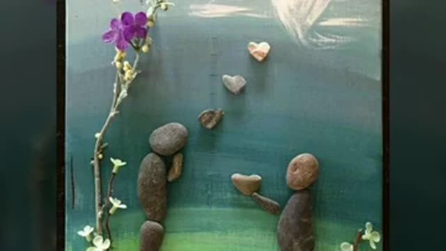 Artistic home decoration with pebble art/stone craft ideas