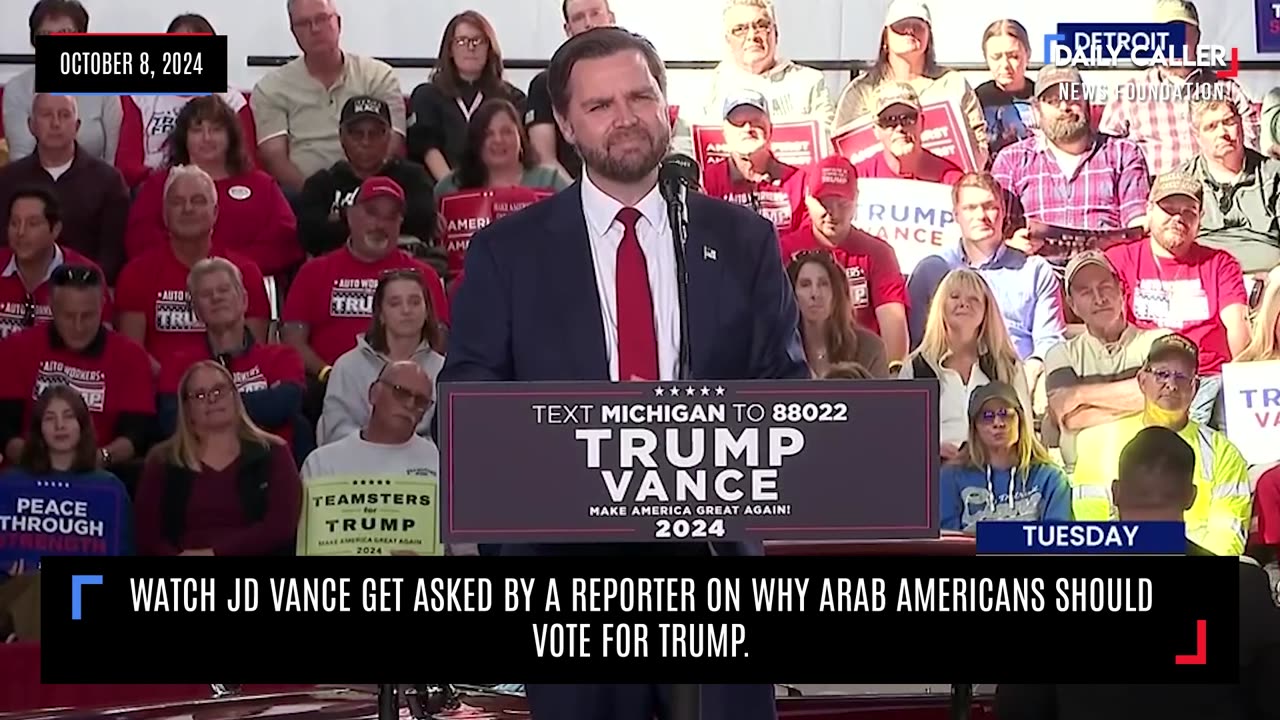 JD Vance Gets Pressed On Why Arab Americans Should Vote For Trump