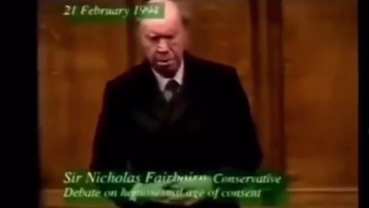 Sir Nicholas Fairbairn on homosexuality