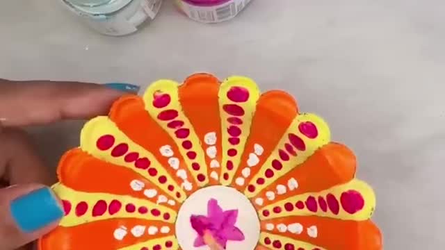 DIY Diya Paint 😱 #crafteraditi #diy #youtubepartner