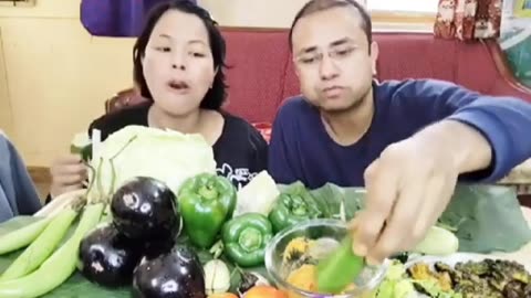 raw vegetables || vegetables mukbang || how to earn health benefits with raw vegetables eating