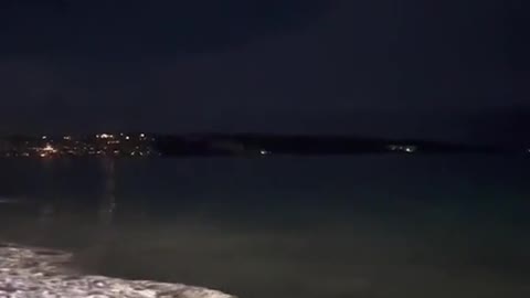 The waves at night