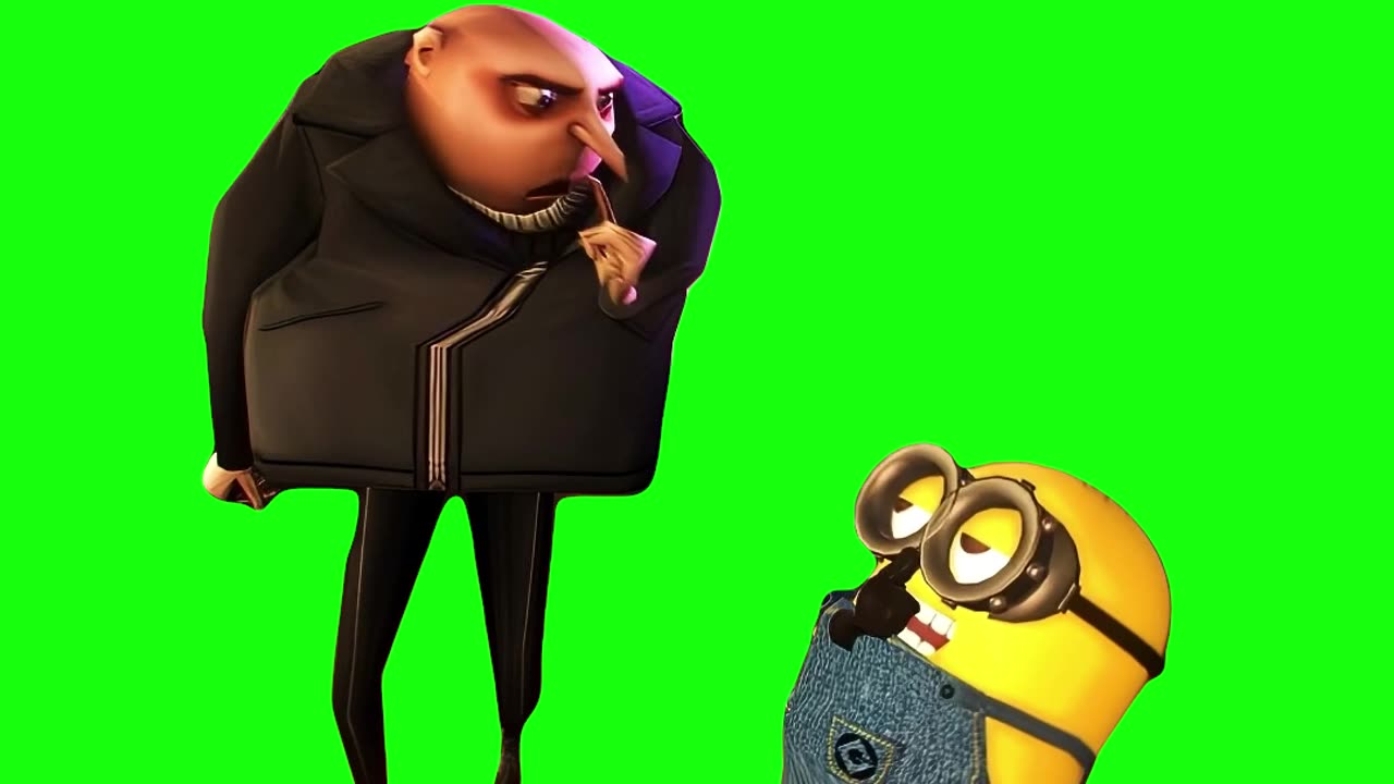 Gru We Gotta Be Sneaky | Green Screen