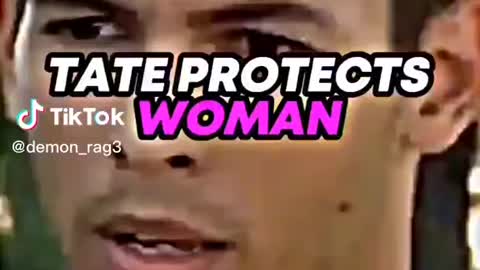 Andrew protects a lady