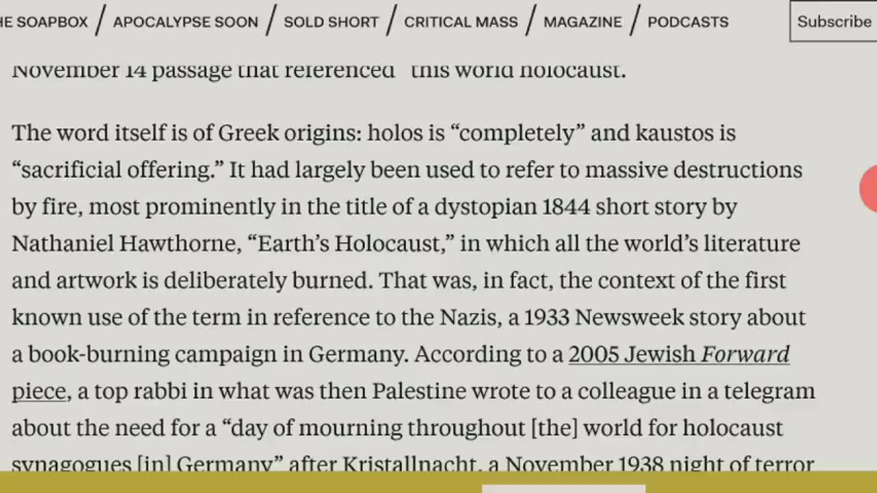 Interesting Holocaust info.