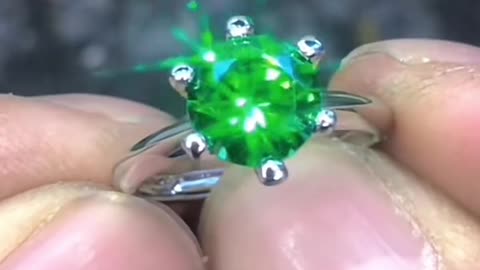 Glass diamond ring