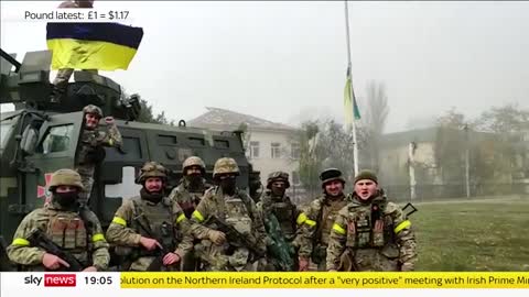 Sky News joins Ukrainian troops on outskirts of Kherson