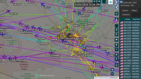 Phoenix Arizona Late Night Air Traffic Patrol - June 9th 2024 -