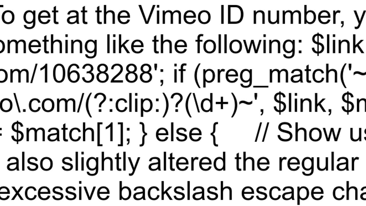 Validate a Vimeo clip url