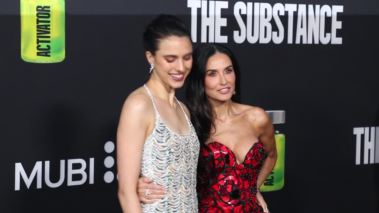 Margaret Qualley & Demi Moore - Los Angeles premiere of 'The Substance'