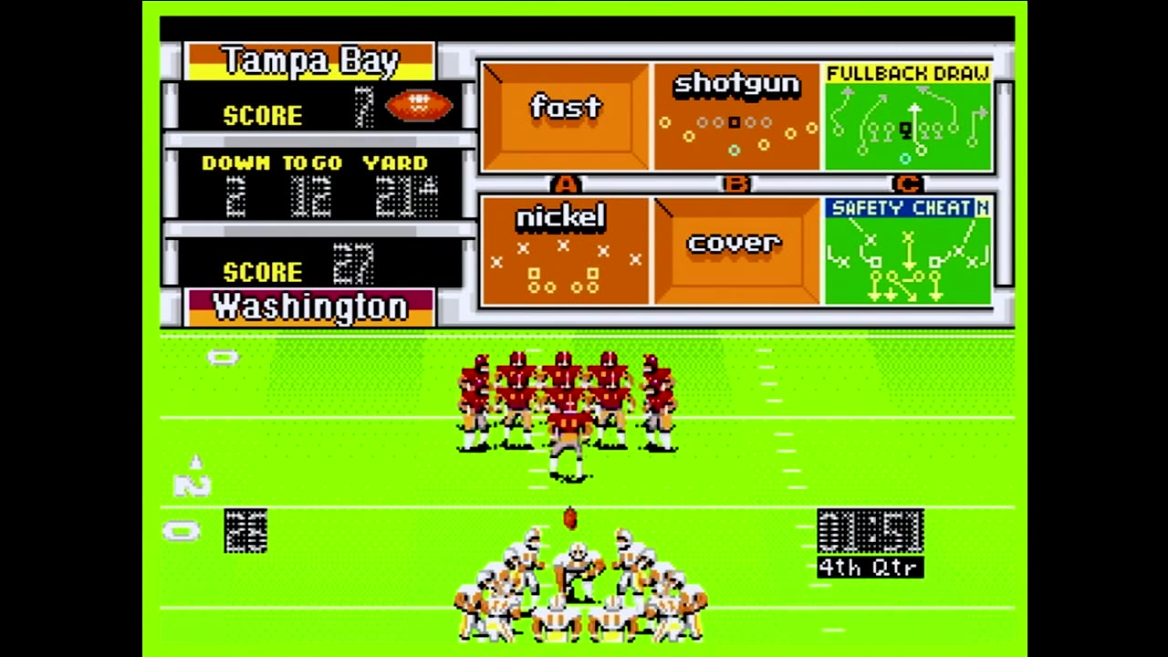 Madden92 (Sega Genesis) Tampa Bay vs Washington Part4