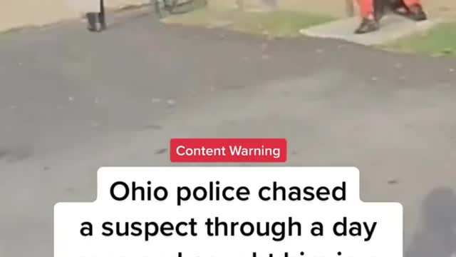 Ohio police chased a suspect through a day care and caught him in a classroom with kids inside