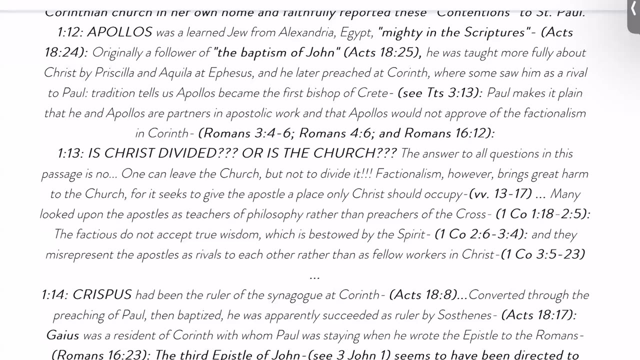 Evening Bible Study (1Corinthians 1:1017, & Matthew 14:14-22) “Unity & Compassion”