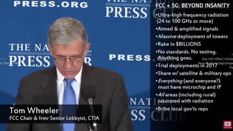 5G WARNING ~ FCC Chair Tom Wheeler's speech supporting 5G