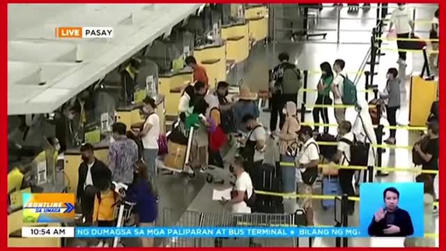 Mga bibiyahe pauwing probinsya sa NAIA, dumarami na