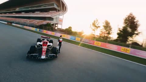 Formula 1 Car in Super Slow Motion _ Cinematic FPV