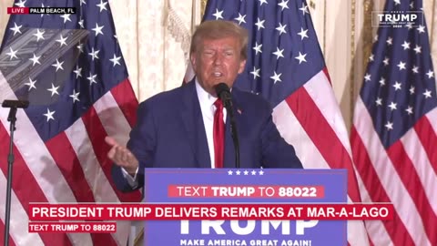45th President of the United States Donald J. Trump Delivers Remarks at Mar-a-Lago 04-04-23