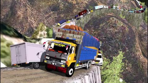 Truck driver struggles on dangerous roads