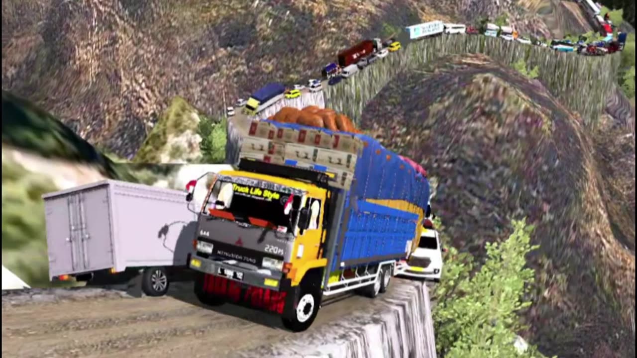 Truck driver struggles on dangerous roads