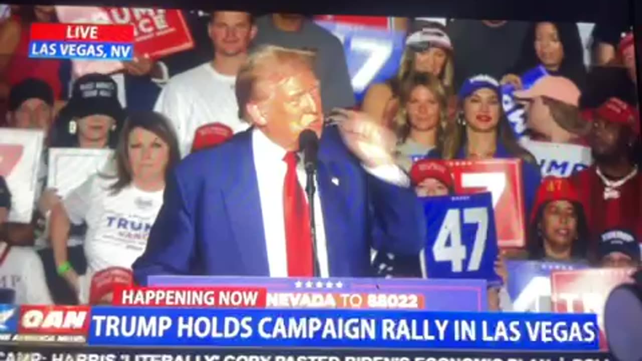 OAN trump holds campaign rally in Las Vegas ll:03 pm