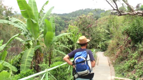 Sendang Gile Waterfall in Lombok, Indonesia