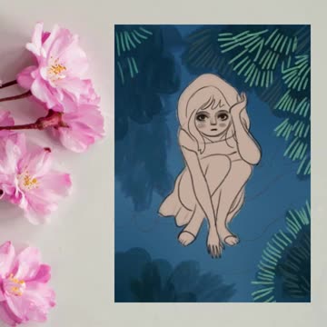 Virtual sketchbook, I draw a magical character.