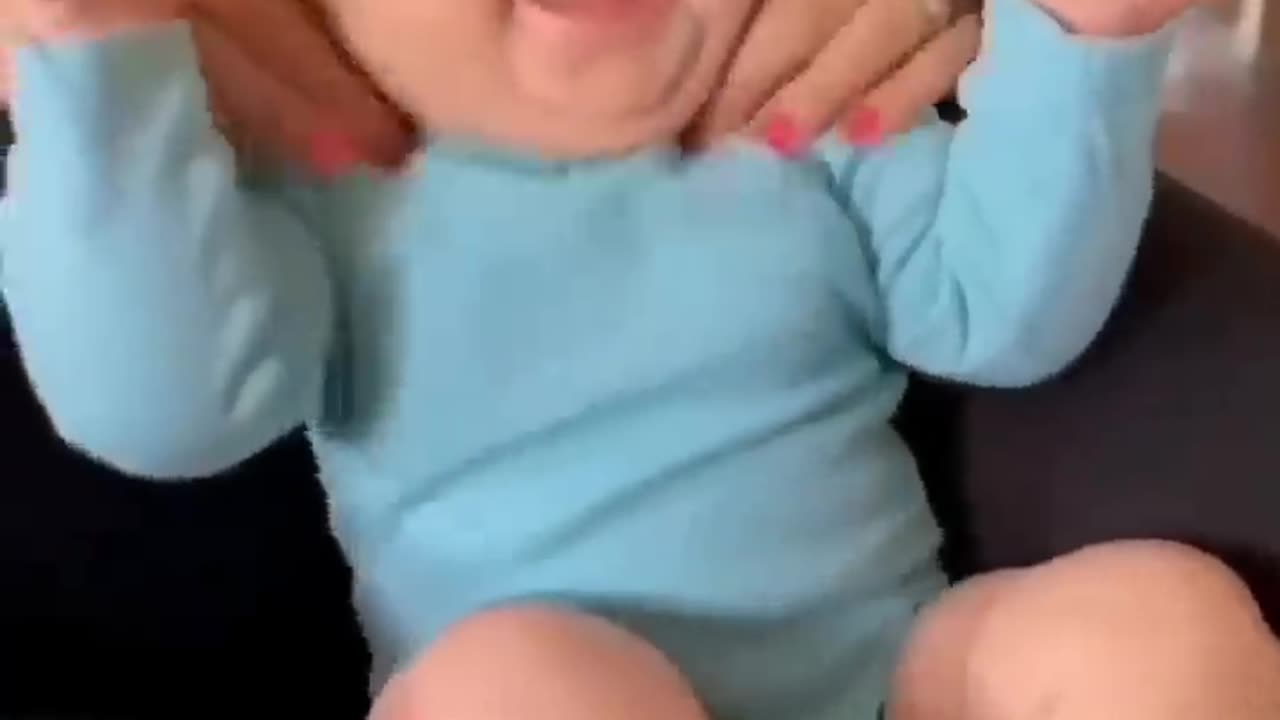 Baby laughing