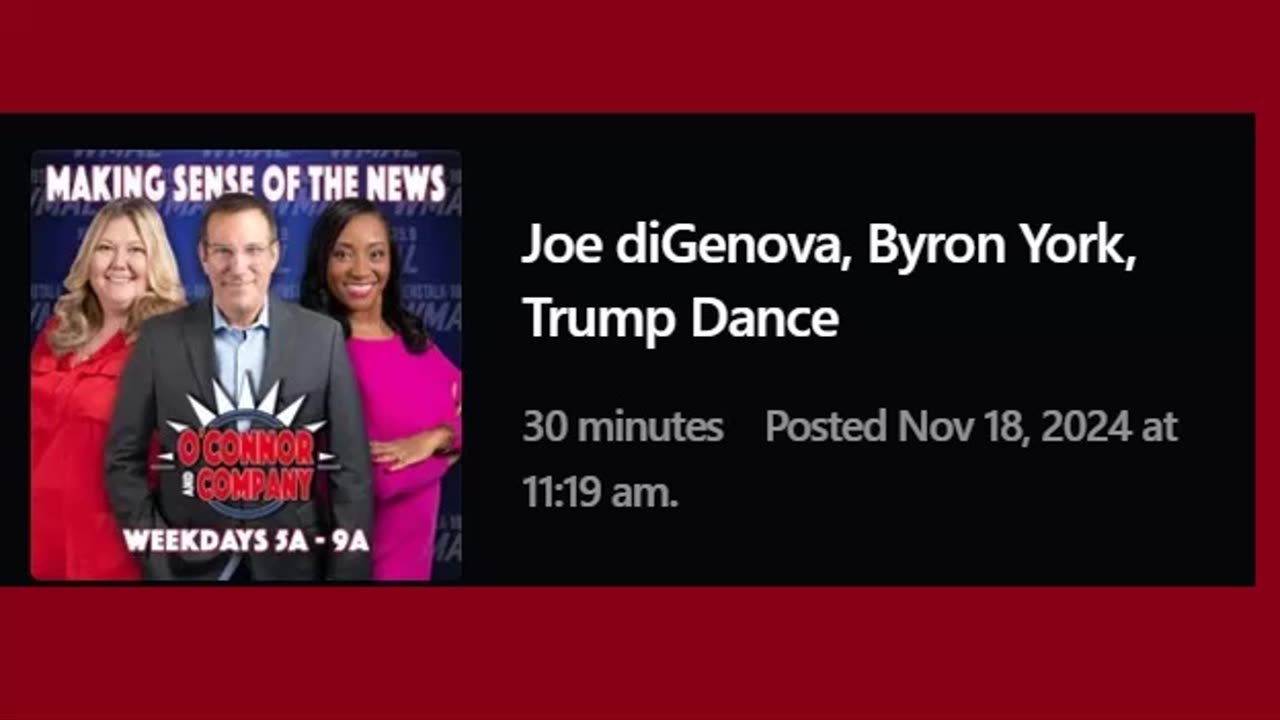 Joe DiGenova & Byron York: Gaetz/DJT plane meeting-Trump Picks-DS Defaming Public Figures w Impunity