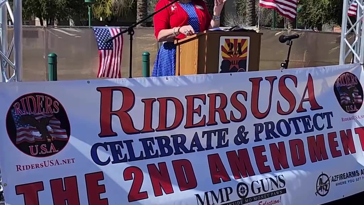 Craig "Sawman" Sawyer speaking at the AZ Capitol Hill Rally